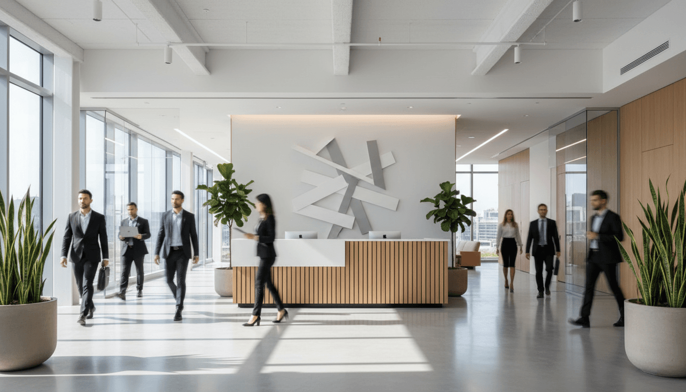 Modern glass office building exterior representing corporate investment